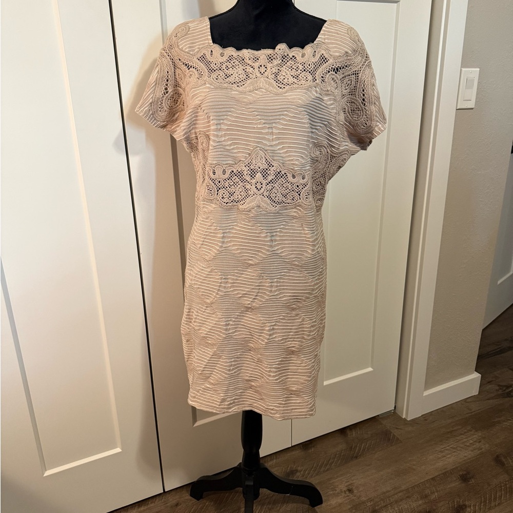 Free People Cream Lace Midi Dress